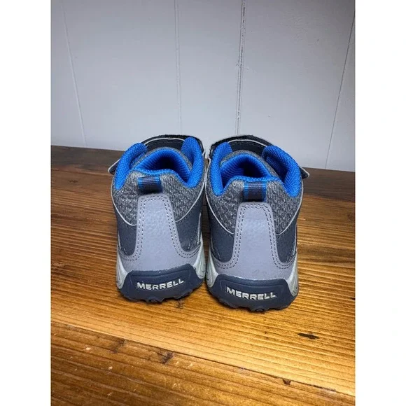 Merrell Boys Outback mid Hiking Shoes Size 1 Grey/Blue MK266014 Trail Sneakers - Picture 6 of 10